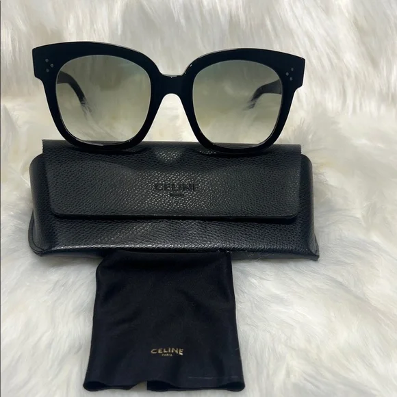 Celine Elegant Black Sunglasses CELINE Triomphe 53MM Rectangular Sunglasses | Saks Fifth Avenue main image 3